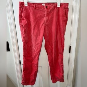 Gap Girlfriend Chino in Vermilion/ Coral / Pink / Red